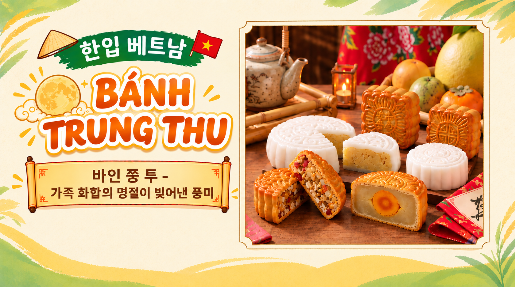 <<'한 입' 베트남>> 13회: ‘바인 쭝 투(Bánh Trung thu)’ - 가족 화합의 명절이 빚어낸 풍미